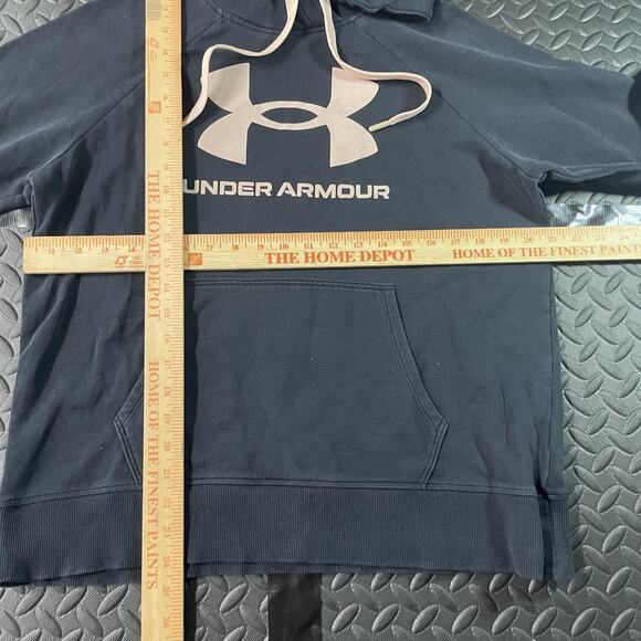 Under Armour Hoodie Mens Medium Big Logo Pullover Sweatshirt - Picture 2 of 6